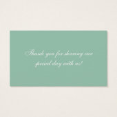 Gastgeschenk Hochzeit Minze, White Floral Hearts (Rückseite)