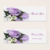 Gastgeschenk Hochzeit mit lila Rose (Vorne & Hinten)