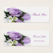 Gastgeschenk Hochzeit mit lila Rose (Vorne & Hinten)