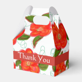 Gastgeschenk Hochzeit mit roter Felle Geschenkschachtel