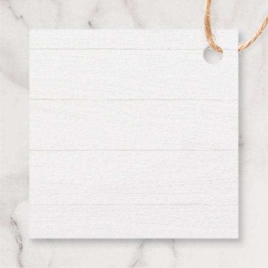 Gastgeschenk Hochzeit mit rustikalen Grünflächen Geschenkanhänger (Rückseite)