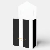 Gastgeschenk Hochzeit mit schwarzem und weißem Str Geschenkschachtel (Geöffnet)