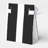 Gastgeschenk Hochzeit mit schwarzem und weißem Str Geschenkschachtel (Rückseite)
