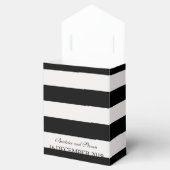 Gastgeschenk Hochzeit mit schwarzen und weißen Str Geschenkschachtel (Geöffnet)