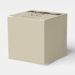 Gastgeschenk Hochzeit mit schwarzer und cremefarbe Geschenkschachtel