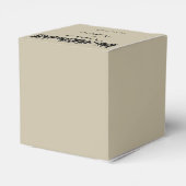 Gastgeschenk Hochzeit mit schwarzer und cremefarbe Geschenkschachtel (Rückseite)