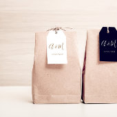 Gastgeschenk Hochzeit mit weißer und goldener Note Geschenkanhänger