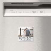 Gastgeschenk Hochzeit Modernes Typografie Foto Dan Magnet (In Situ (Geschirrspüler))