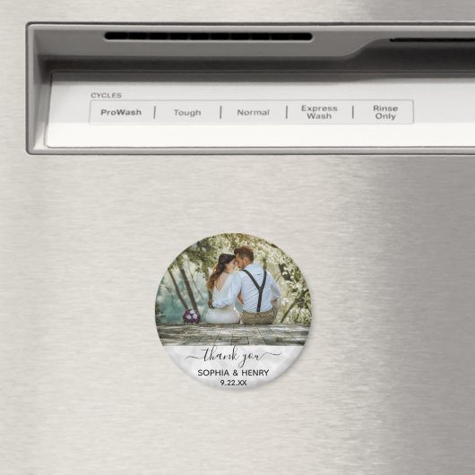 Gastgeschenk Hochzeit Modernes Typografie Foto Vie Magnet (In Situ (Geschirrspüler))