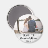 Gastgeschenk Hochzeit Modernes Typografie Foto Vie Magnet (Vorderseite/Rückseite)