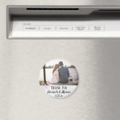 Gastgeschenk Hochzeit Modernes Typografie Foto Vie Magnet (In Situ (Geschirrspüler))