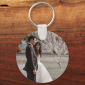 Gastgeschenk Hochzeit Name/Datum Foto Schlüsselanhänger (Rückseite)