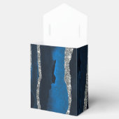 Gastgeschenk Hochzeit "Navy Blue & Gold Foil Agate Geschenkschachtel (Geöffnet)