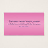 Gastgeschenk Hochzeit Navy und Pink Floral (Rückseite)