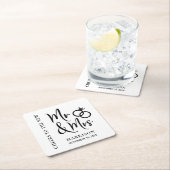 Gastgeschenk Hochzeit Neu Rechteckiger Pappuntersetzer (Vor Ort)