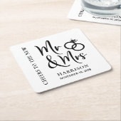 Gastgeschenk Hochzeit Neu Rechteckiger Pappuntersetzer (angewinkelt)