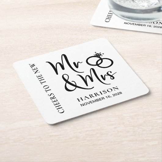 Gastgeschenk Hochzeit Neu Rechteckiger Pappuntersetzer (angewinkelt)