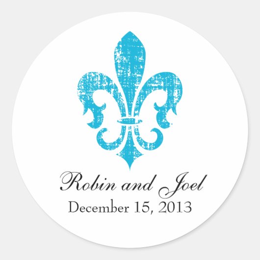 Gastgeschenk Hochzeit | New Orleans | Türkis Runder Aufkleber (Vorderseite)