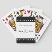 Gastgeschenk Hochzeit "No more Solitaire" Spielkarten (Rückseite)