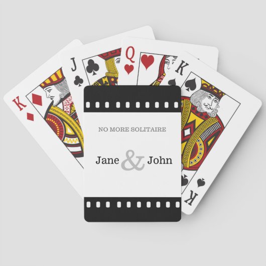 Gastgeschenk Hochzeit "No more Solitaire" Spielkarten (Rückseite)