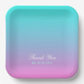 Gastgeschenk Hochzeit Pappteller (Vorderseite)