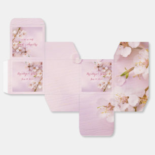 Gastgeschenk Hochzeit "Pink Cherry Blossom" Geschenkschachtel