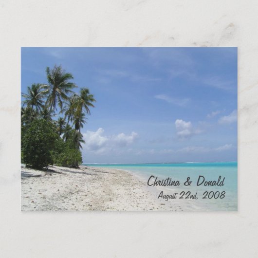 Gastgeschenk Hochzeit Postkarte 2Maßgeschneiderte (Vorderseite)