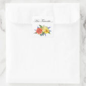 Gastgeschenk Hochzeit Quadratischer Aufkleber (Tasche)