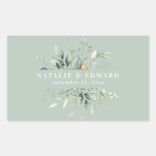 Gastgeschenk Hochzeit Rechteckiger Aufkleber (Vorderseite)