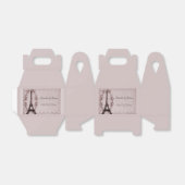 Gastgeschenk Hochzeit Rosa Eiffelturm Geschenkschachtel (Ungefaltet)