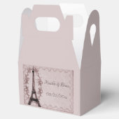 Gastgeschenk Hochzeit Rosa Eiffelturm Geschenkschachtel (Geöffnet)