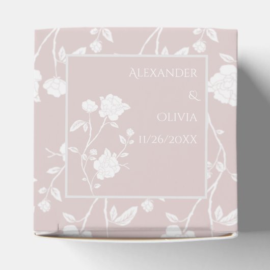Gastgeschenk Hochzeit Rosa Rose Geschenkschachtel (Oben)