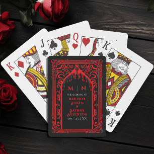 Gastgeschenk Hochzeit Rot-Gotik Vampire Spielkarten