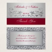 Gastgeschenk Hochzeit Rot und Silber (Vorne & Hinten)