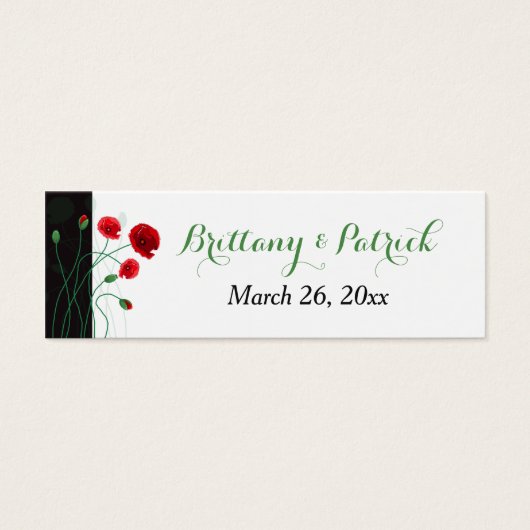 Gastgeschenk Hochzeit | Rote Pflaumen | Schwarz, G (Vorderseite)