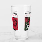 Gastgeschenk Hochzeit Rote Rosen Glas (Links)