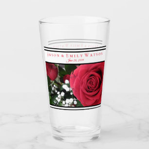 Gastgeschenk Hochzeit Rote Rosen Glas