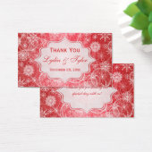 Gastgeschenk Hochzeit Rote und weiße Schneeflocken (Schreibtisch)