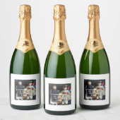 Gastgeschenk Hochzeit Rumänischer Nationalkostspie Schaumweinetikett (Flaschen)