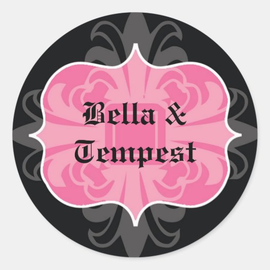 Gastgeschenk Hochzeit Runder Aufkleber (Vorderseite)