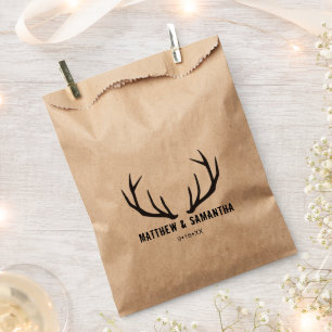 Gastgeschenk Hochzeit   Rustic Deer Antler Geschenktütchen