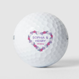 Gastgeschenk Hochzeit Rustikale Blumenallee Golf B Golfball