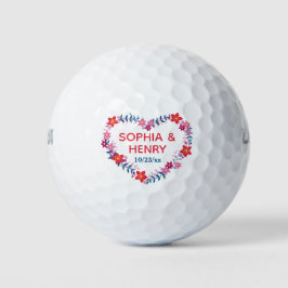 Gastgeschenk Hochzeit Rustikales Herz Golfball