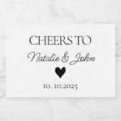 Gastgeschenk Hochzeit Schaumweinetikett (Einzelnes Label)