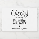 Gastgeschenk Hochzeit Schaumweinetikett (Einzelnes Label)