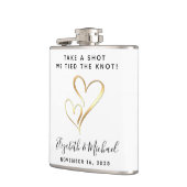 Gastgeschenk Hochzeit schießt, wir tippen den Knot Flachmann (Links)