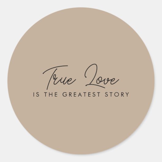 Gastgeschenk Hochzeit schlicht und modern Runder Aufkleber (Vorderseite)