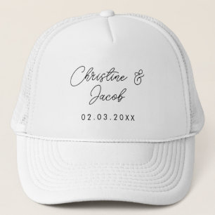 Gastgeschenk Hochzeit schlicht und modern Truckerkappe