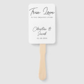 Gastgeschenk Hochzeit schlichtes modernes Brautpar Fächer (Vorderseite)