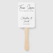 Gastgeschenk Hochzeit schlichtes modernes Brautpar Fächer (Rückseite)